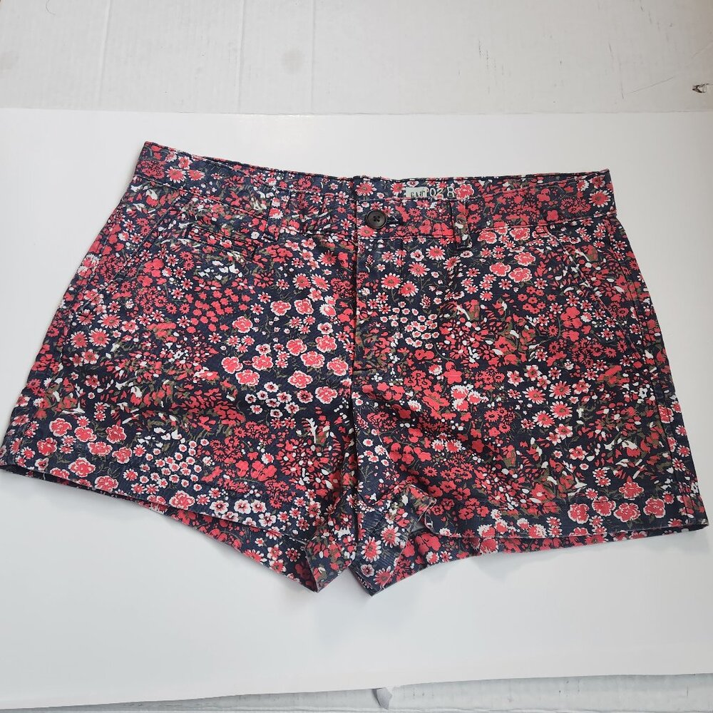 GAP Floral Shorts Size 2 Blue Pink Tropical Summer Vacation